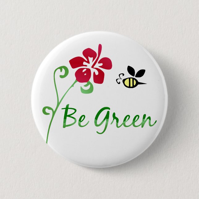 Be Green Button (Front)