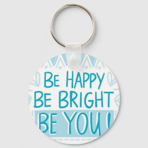 BE HAPPY 2.25" Basic Button Keychain