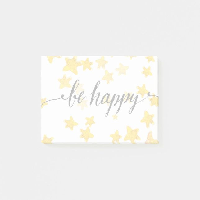 Be Happy 3 Post-it Notes (Front)