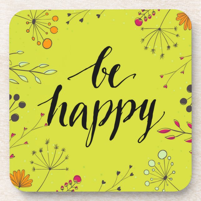Be Happy 5 Coaster (Front)