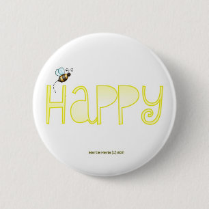 Be Happy 6 Cm Round Badge