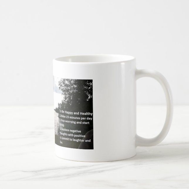 Be Happy and Healthy Coffee Mug (Right)