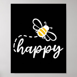 Be Happy Be Kind - Bee Happy, Inspirational, Motiv Poster