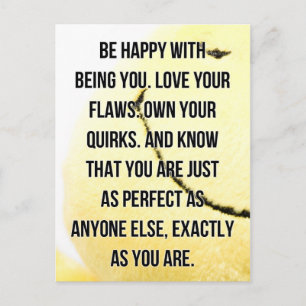 Be Happy Being You Quote Postcard