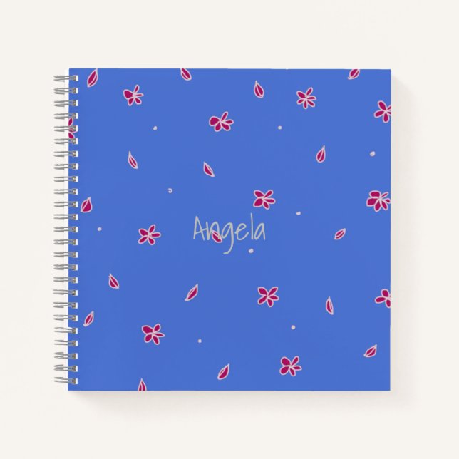 Be Happy Blue Notebook Customisable (Front)