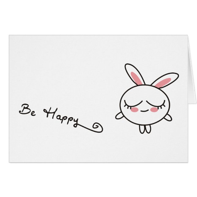 Be Happy Bunny (Front Horizontal)