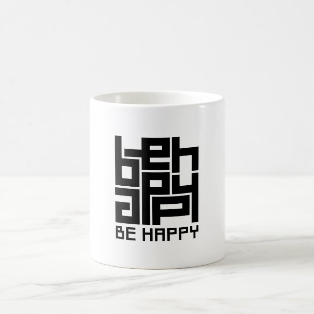 Be happy coffee mug (Center)