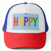Be Happy Colourful Lettering Cap – Positive Vibes
