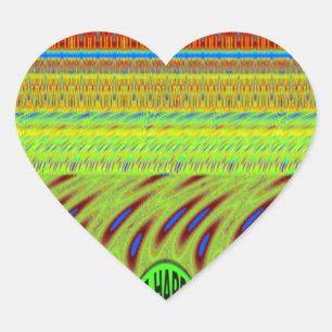 Be Happy Colourful Polka Dot Motif Gift Heart Sticker