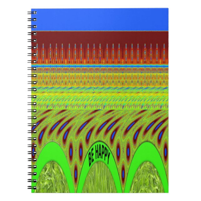 Be Happy Colourful Polka Dot Motif Gift Notebook (Front)