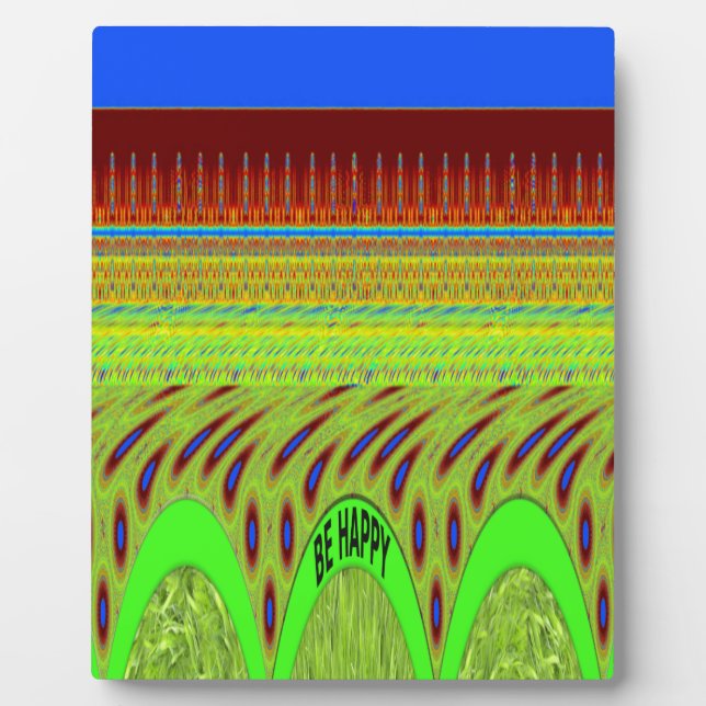 Be Happy Colourful Polka Dot Motif Gift Plaque (Front)