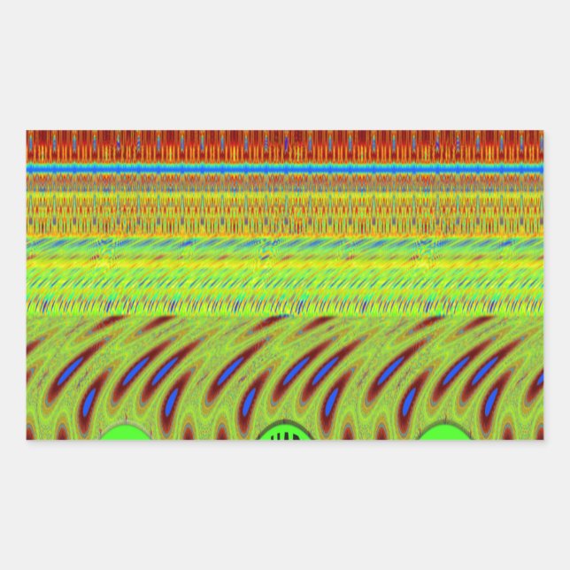 Be Happy Colourful Polka Dot Motif Gift Rectangular Sticker (Front)