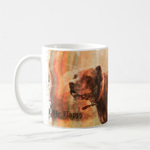 Be Happy Dog Coffee Mug