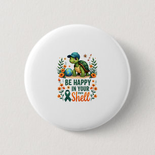 Be Happy In Your Own Shell Turtle Autism Awareness 6 Cm Round Badge