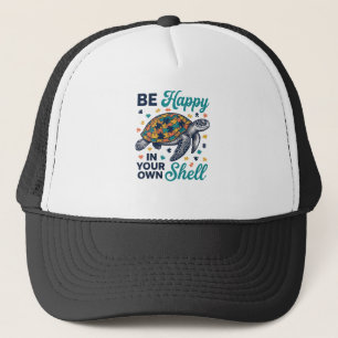 Be Happy In Your Own Shell Turtle Shirt Design_1 Trucker Hat