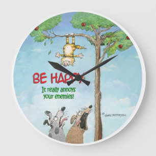 Be Happy Large Clock