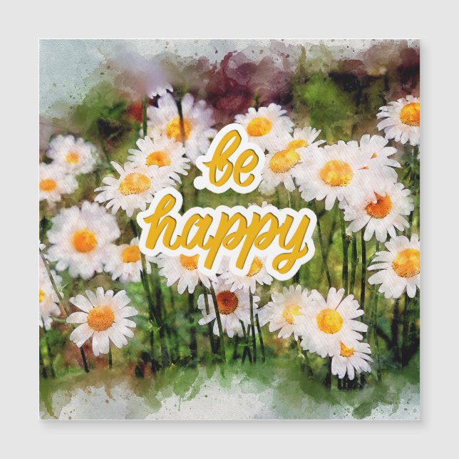 Be Happy Magnetic Card (Front)