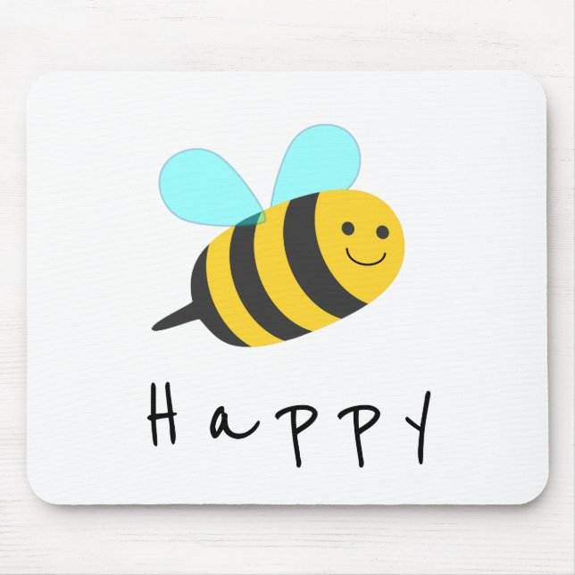 Be Happy Mouse Pad (Front)