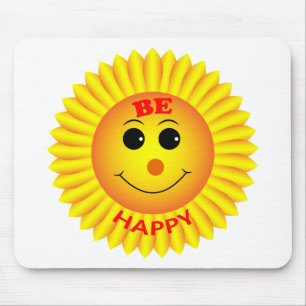 Be Happy Mouse Pad