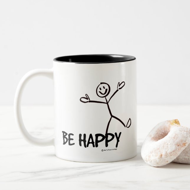 BE HAPPY MUG (With Donut)