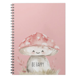 Be Happy Mushroom Notebook