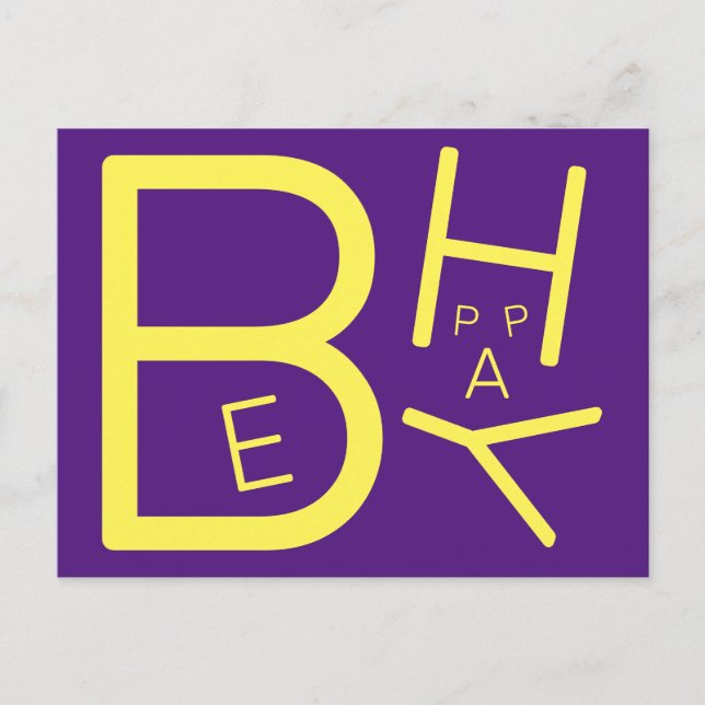 Be Happy Postcard (Front)