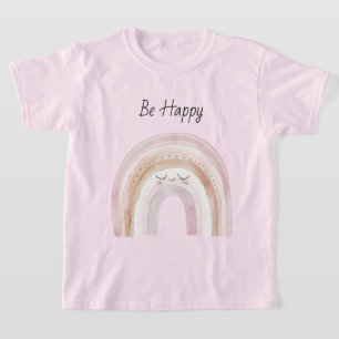 Be Happy Rainbow with Eyelashes T-Shirt