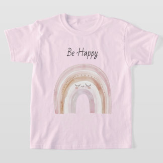 Be Happy Rainbow with Eyelashes T-Shirt