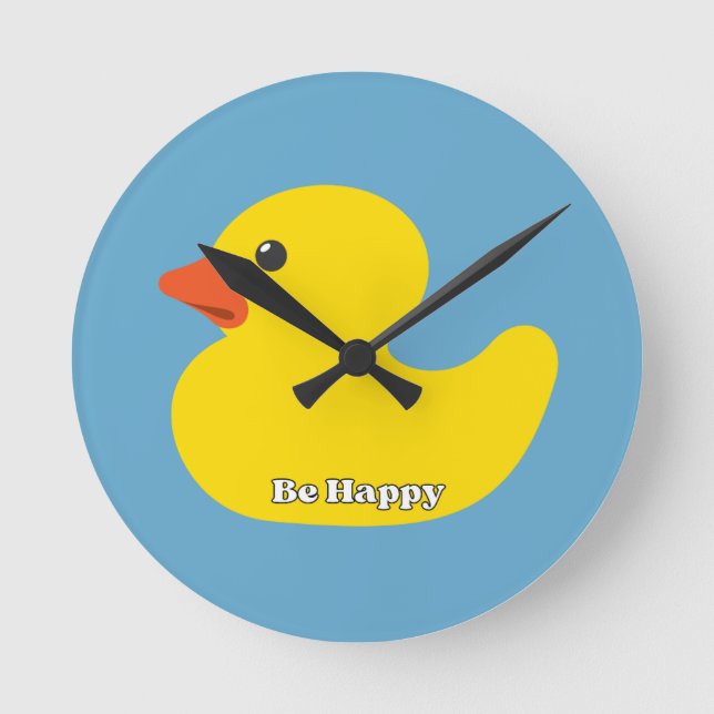 Be Happy Round Clock (Front)