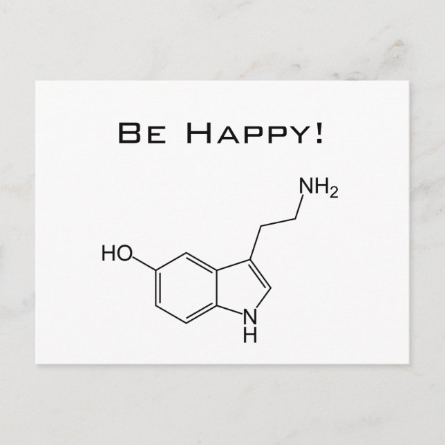 Be Happy! Serotonin Postcard (Front)