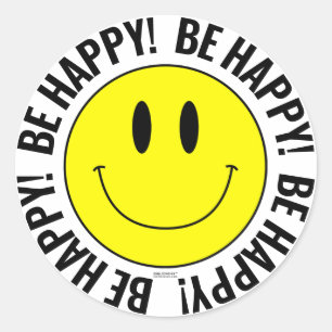Be Happy! Smilie Sticker
