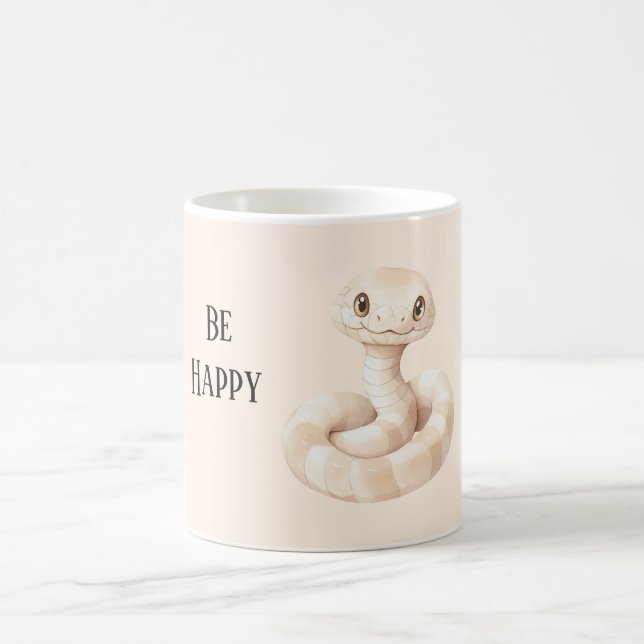 Be Happy Snake Coffee Mug (Center)