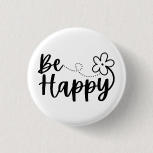 Be Happy Spring Summer 3 Cm Round Badge