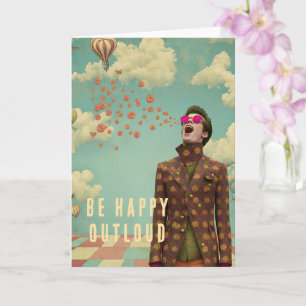 Be Happy  Surreal Art Greeting Card