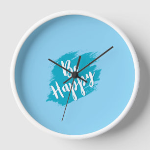 be happy text clock