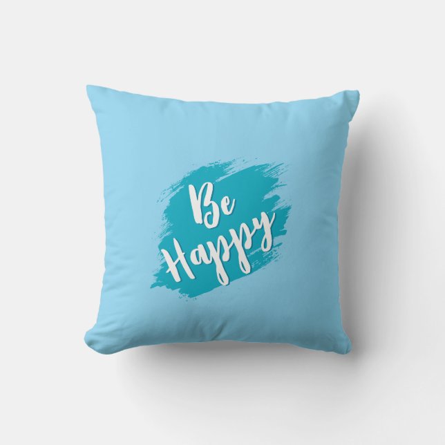 be happy text cushion (Front)