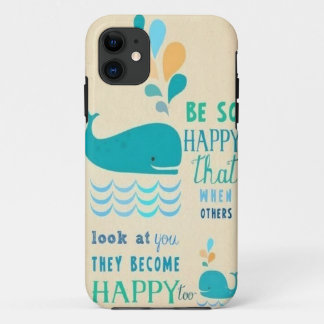 Be Happy whale iPhone 5 case! iPhone 11 Case