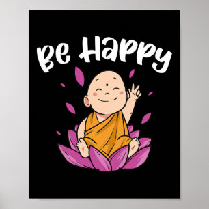 Be Happy Yoga Poster