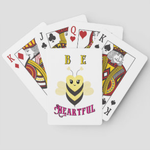 Be Heartful Day September Bee Queen Honey Heart Playing Cards