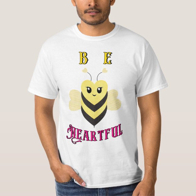 Be Heartful Day September Bee Queen Honey Heart T-Shirt (Front)