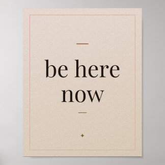 Be Here Now Boho Terracotta Sun Art Print