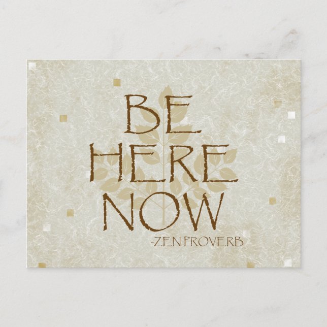 Be Here Now Postcard (Front)