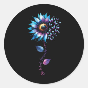 Be Here Tomorrow Mental Health And Suicide Awarene Classic Round Sticker