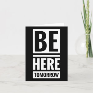 Be Here Tomorrow Prevention And Mental Health Awar Card