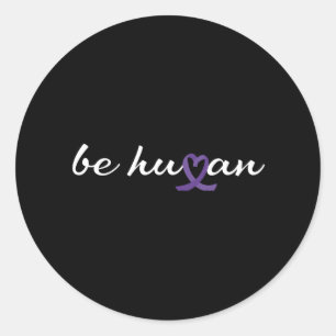Be human Orange Shirt Day Classic Round Sticker