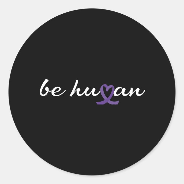 Be human Orange Shirt Day Classic Round Sticker (Front)