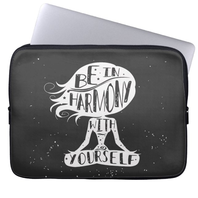 Be In Harmony With Yourself Laptop Sleeve (Front)