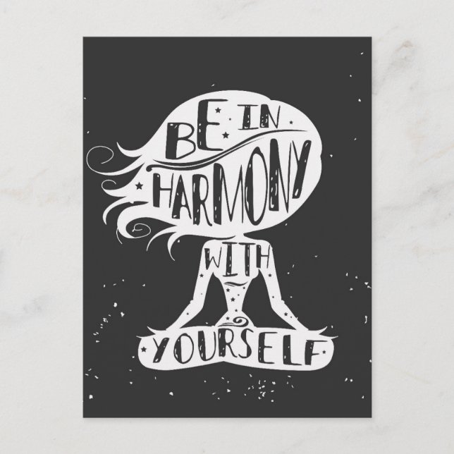 Be In Harmony With Yourself Postcard (Front)