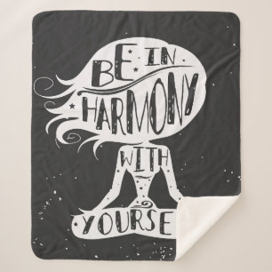 Be In Harmony With Yourself Sherpa Blanket