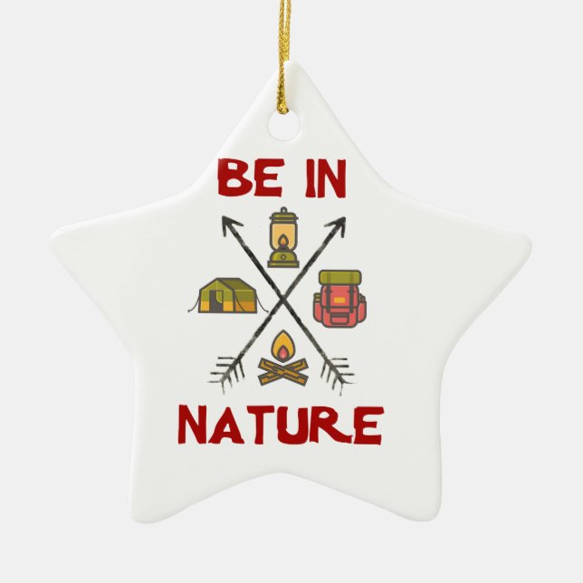 Be In Nature Ceramic Ornament (Front)
